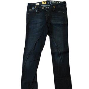 Retro Vintage G-Star Raw 3301 Minic Tapered Aspen Denim Jeans Pants Sz 25 NWT